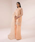 Women's Unstitched Organza Embroidered Pink 3 Piece Suit